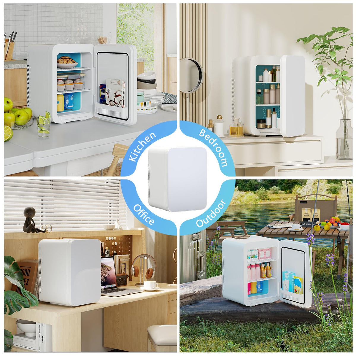 ARTETHYS Mini Fridge for Bedrooms, 20L Small Car Fridges