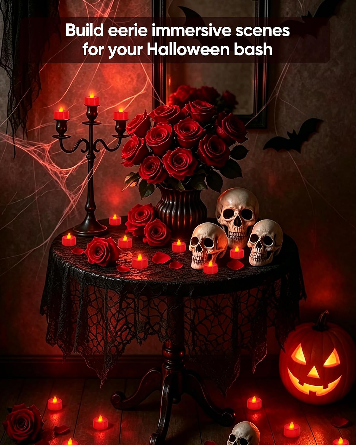 Homemory Led Battery Operated Tea Lights, Fake Electric Flickering Candles