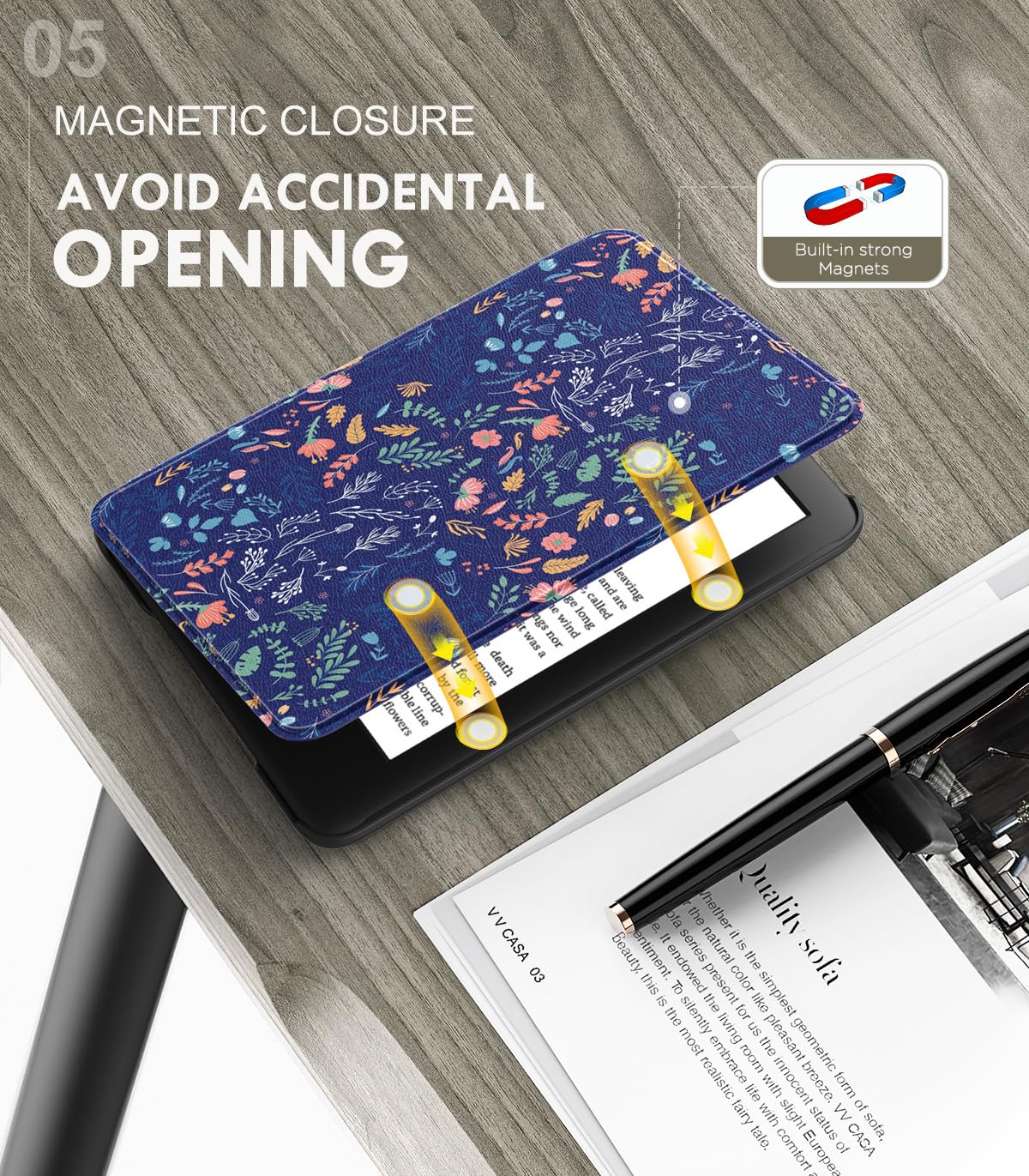 MoKo Case for 6" Amazon Kindle Basic 11th Gen 2024/2022, Matcha