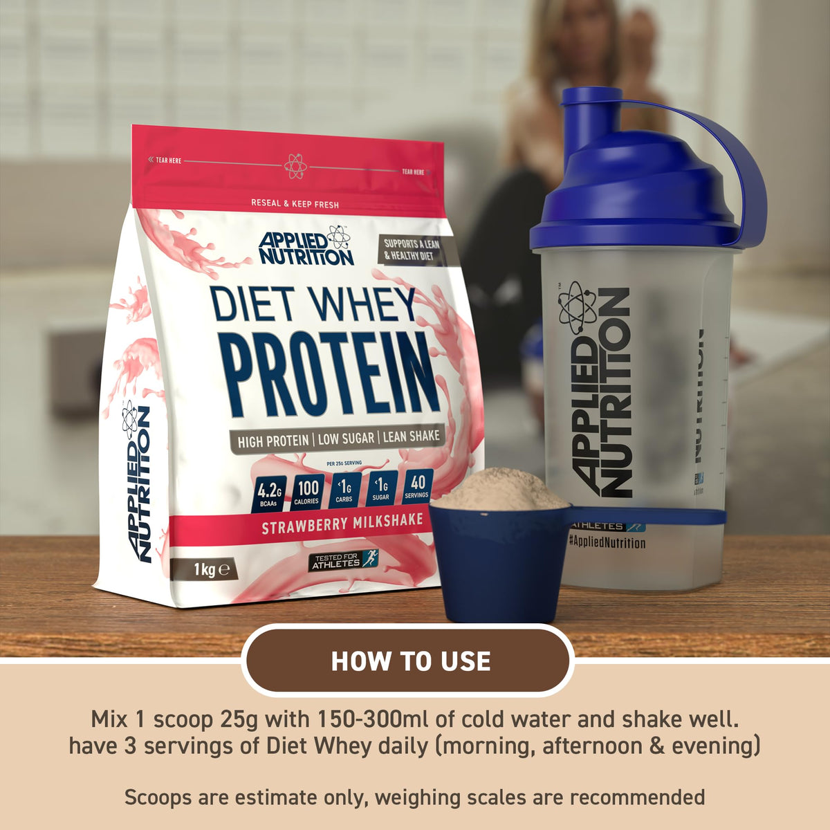 Applied Nutrition Diet Whey - High Protein Powder Supplement, Low Carb & Sugar, for Weight Management with CLA, L Carnitine, Green Tea (450g - 18 Servings) (Vanilla)