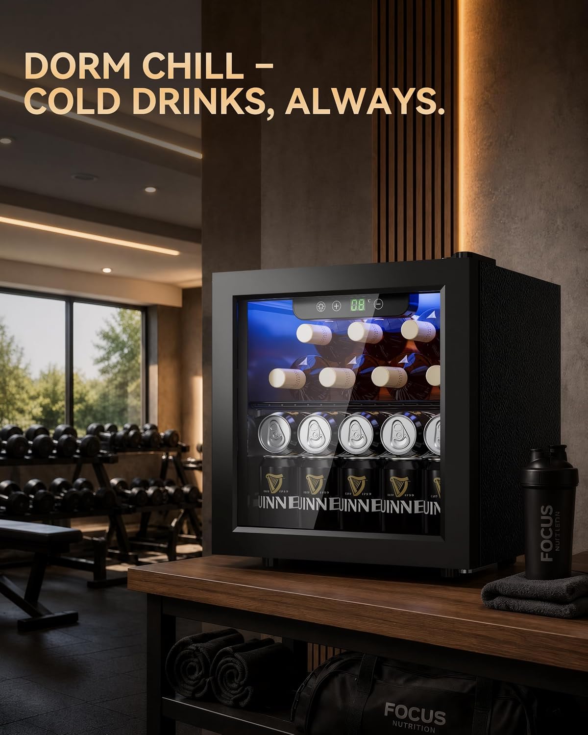 TRIUMPHKEY 4-16°C Compact Mini Fridge Cooler for Drinks Beverages Cans
