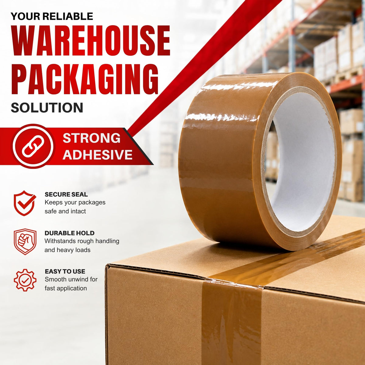 JeeJaan® 3 Rolls of Yellow Duct Tape 50mm x 50m Heavy Duty Waterproof Gaffa Tape for Electrical Plumbing Use Strong Adhesive Durable Ideal for Sealing Fixing and Wrapping Projects