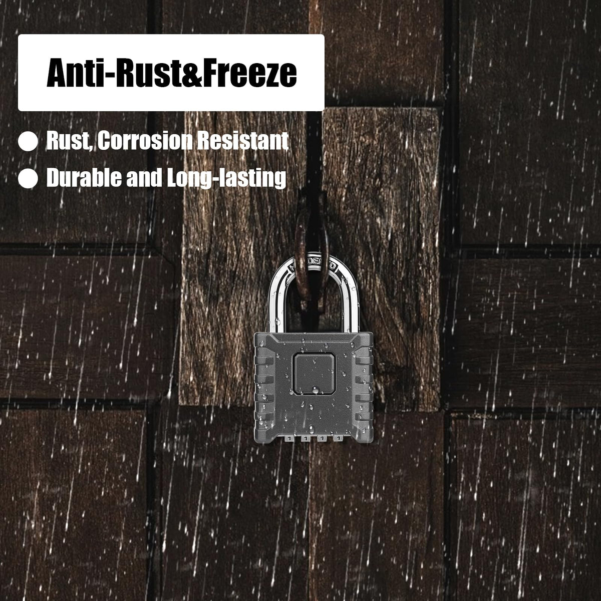 Diyife Large Heavy Duty Combination Padlocks Outdoor, 52mm Weatherproof