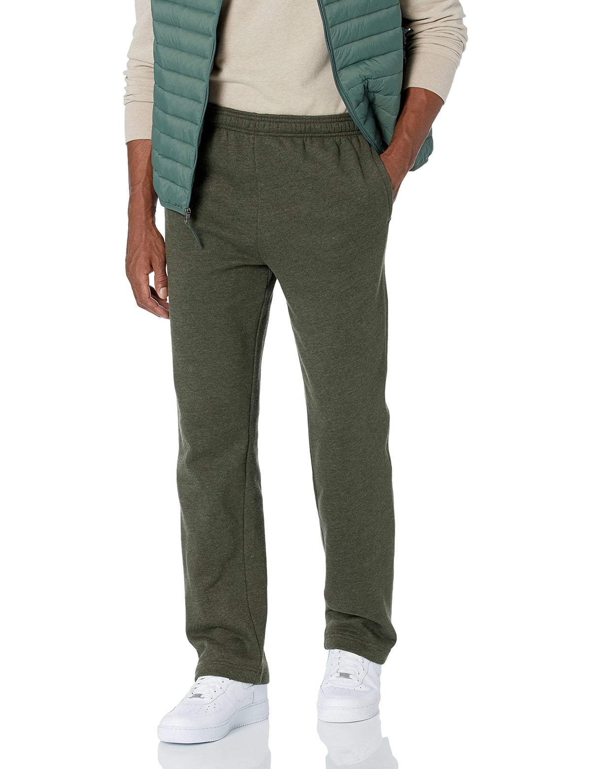 Amazon Essentials Men's Fleece Open Bottom Sweatpant (Available in Big and Tall)