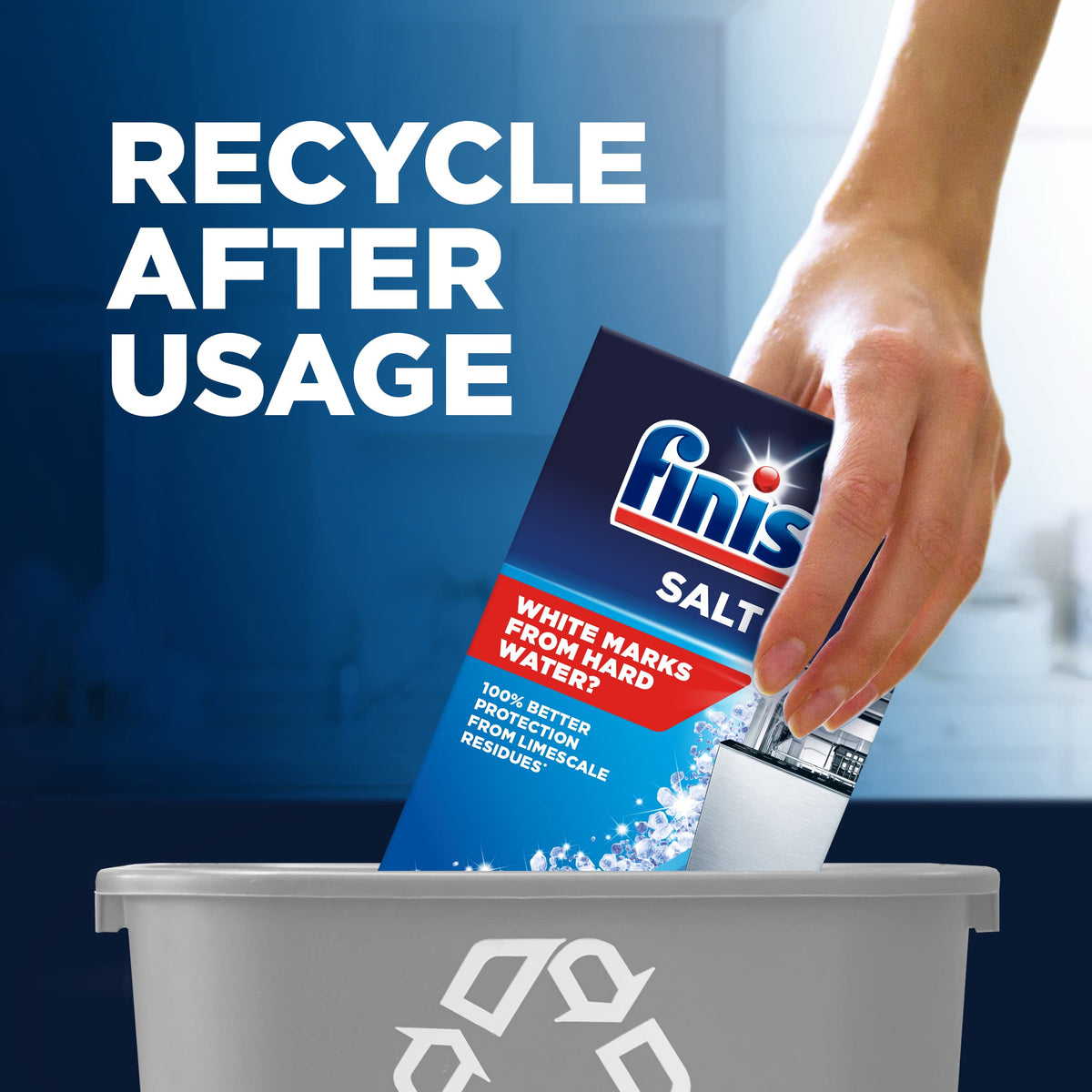 Finish Dishwasher Salt for Shinier Dishes and Limescale Prevention, 2kg