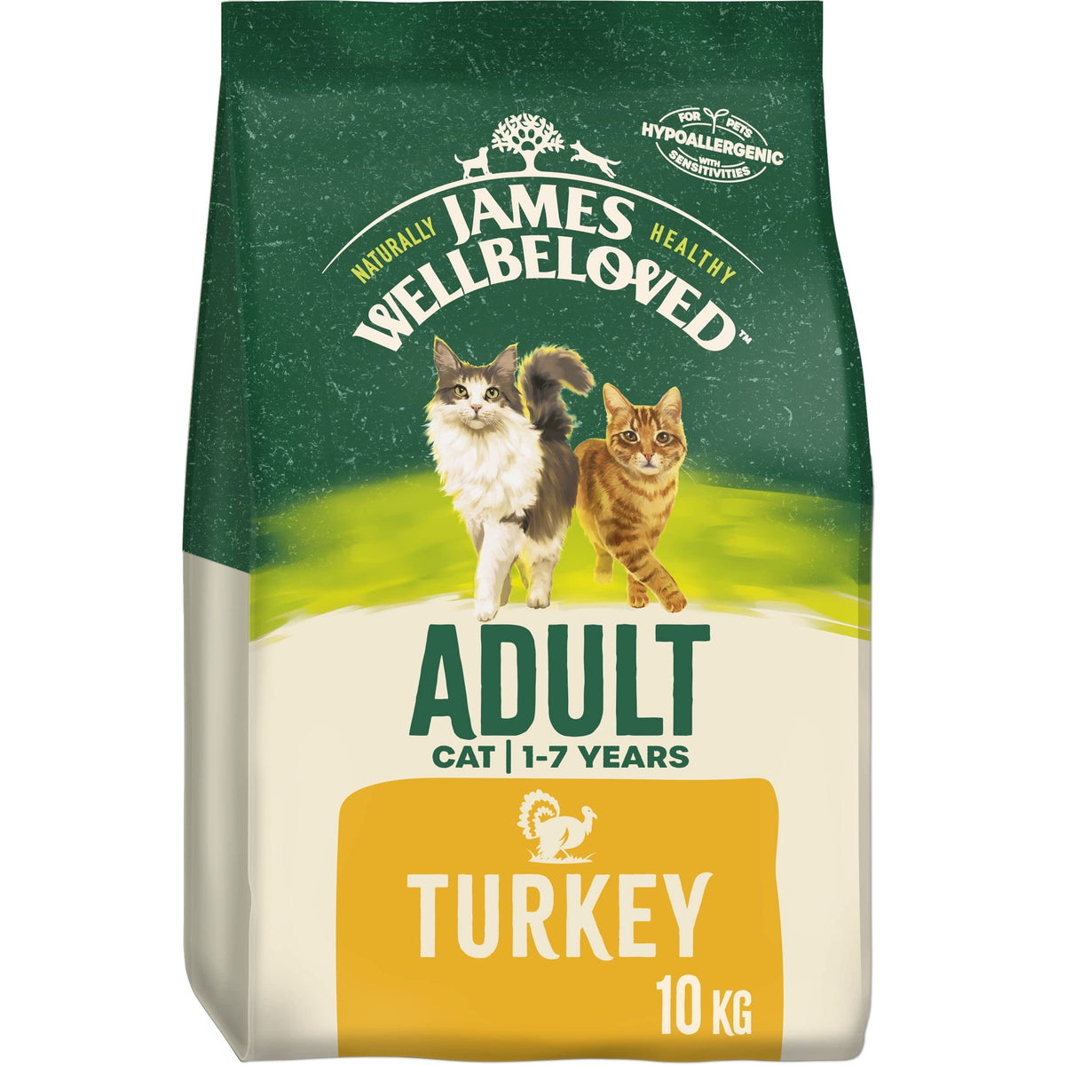 James Wellbeloved Hypoallergenic Dry Cat Food for Adult Cats Turkey 4 kg
