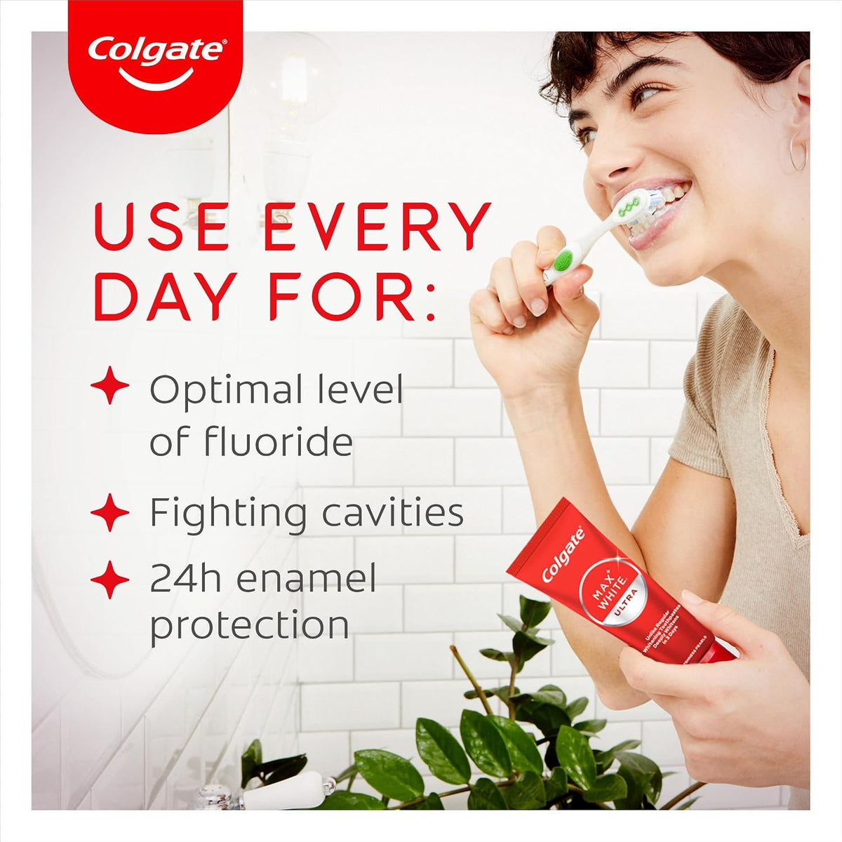Colgate Max White Ultra Active Foam Whitening Toothpaste, 75ml