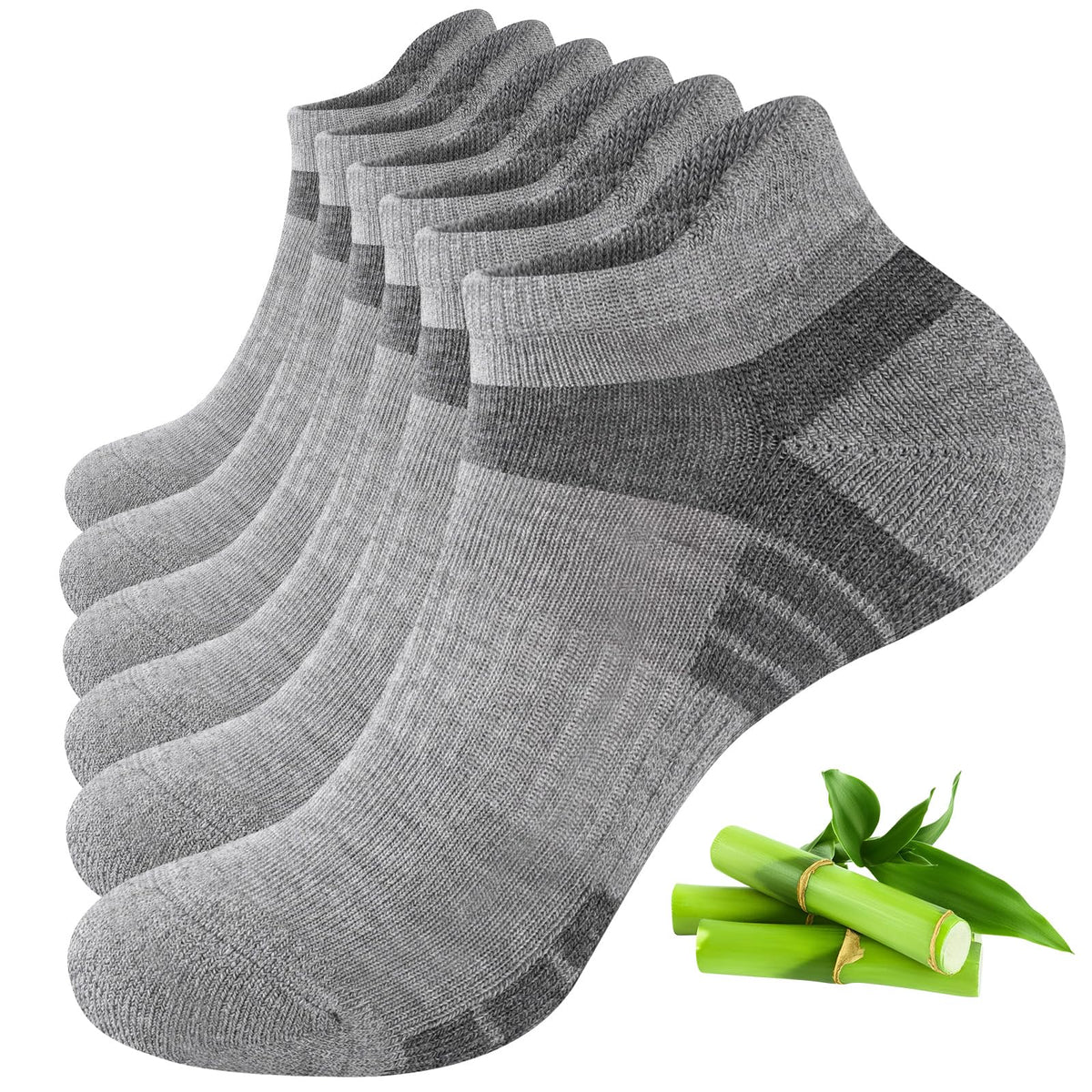 Bamboo Trainer Socks for Men Women Cushioned Ankle Socks