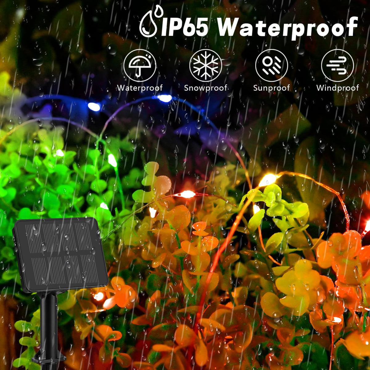 Gcstnn Garden Solar Lights Outdoor, 5M 50 LED Solar Fairy Lights, Copper Wire 8 Modes Waterproof String Lights for Yard, Christmas Tree, Bedroom, Gate, Indoor/Outside Decorations(Orange)