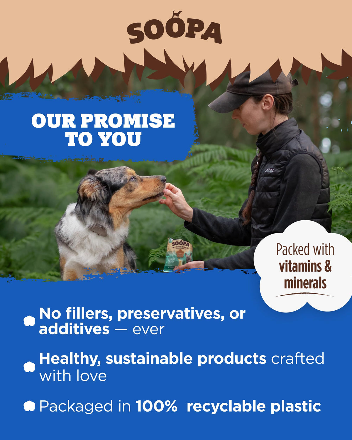 Soopa Strawberry Dog-Quiri Healthy Bites, Dog Training Treats, 50 g, 1-Pack