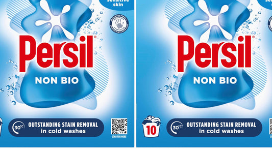 Persil Non Bio Washing Powder gentle next to sensitive skin for outstanding stain removal in cold washes 10 washes (500 g)