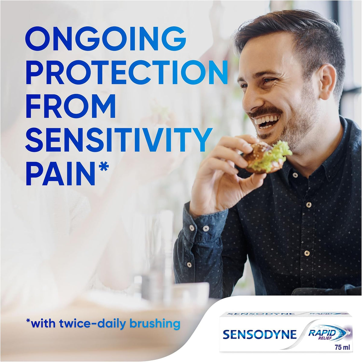 Sensodyne Rapid Relief Sensitive Toothpaste, Original Mint, 75 ml