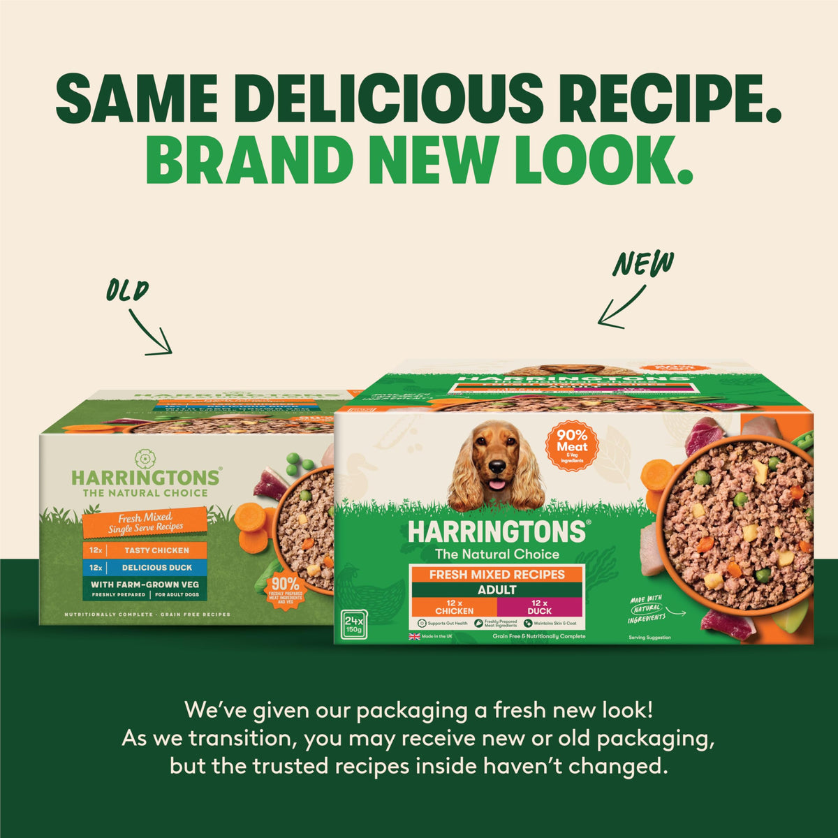 Harringtons Complete Wet Adult Dog Food Trays Meaty Pack 16x400g