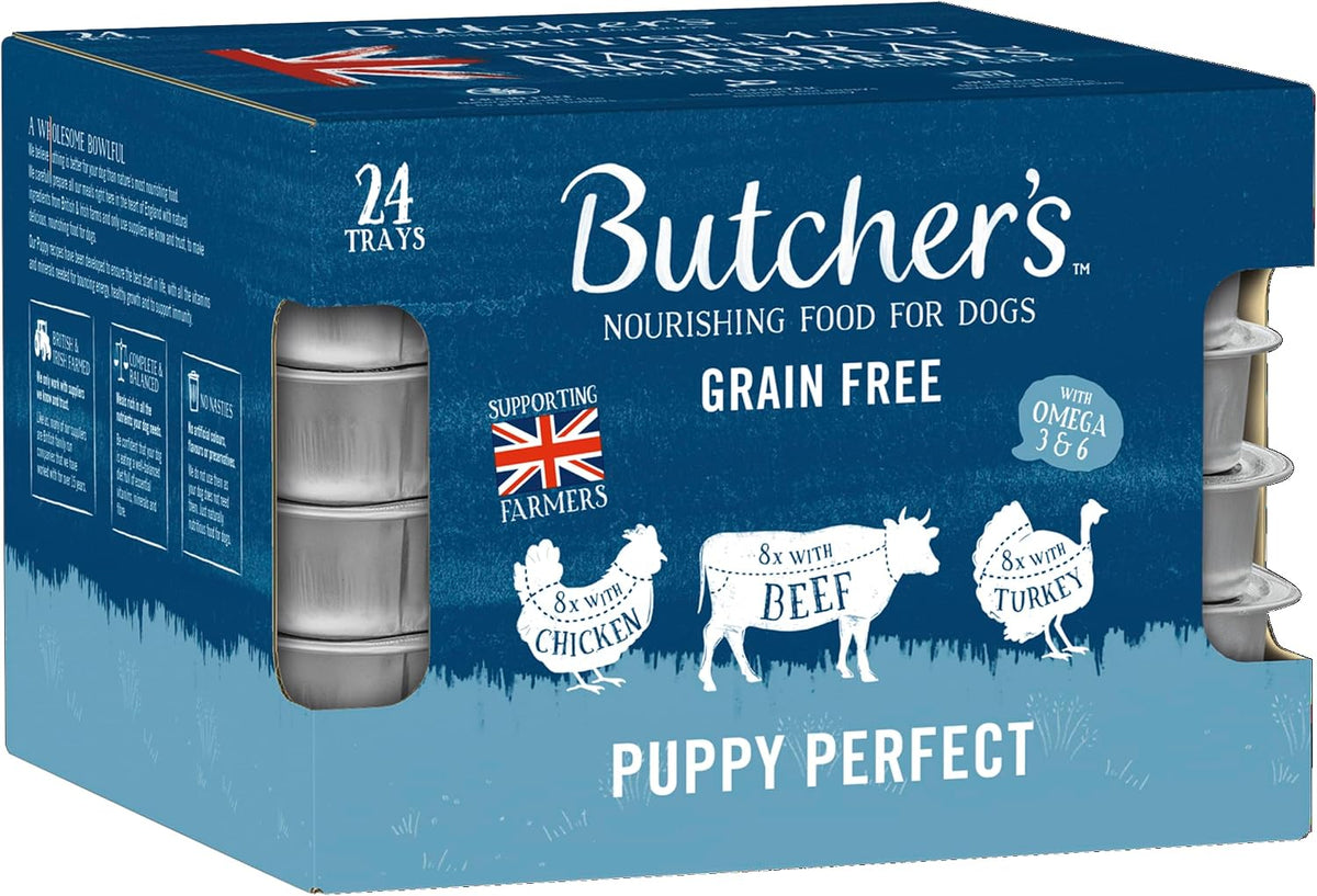 Butcher's Complete Wet Tray Puppy Food Puppy Perfect Pack 24x150g