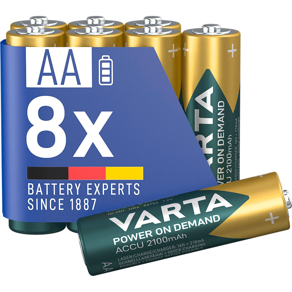 VARTA Batteries AA, Pack of 40, Power on Demand, Alkaline, 1.5 V