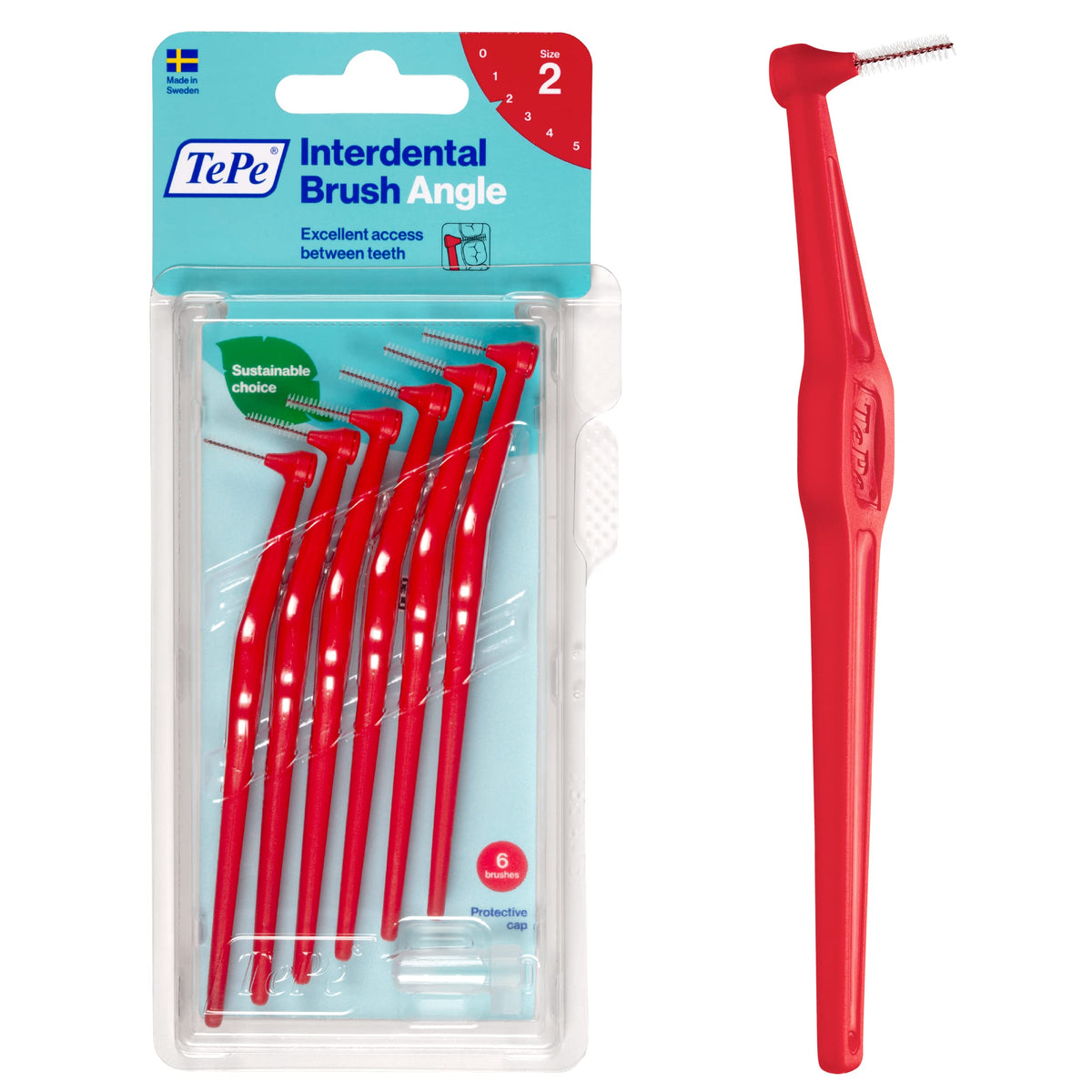 TePe Interdental Brush, Original, Blue, 0.6mm/ISO 3, 8pcs