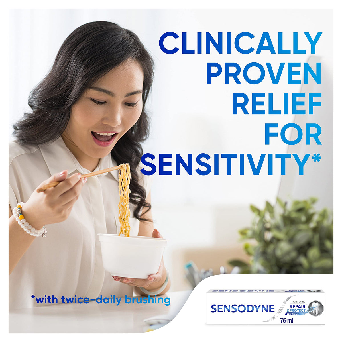 Sensodyne Repair and Protect Whitening Toothpaste for Sensitive Teeth 75 ml
