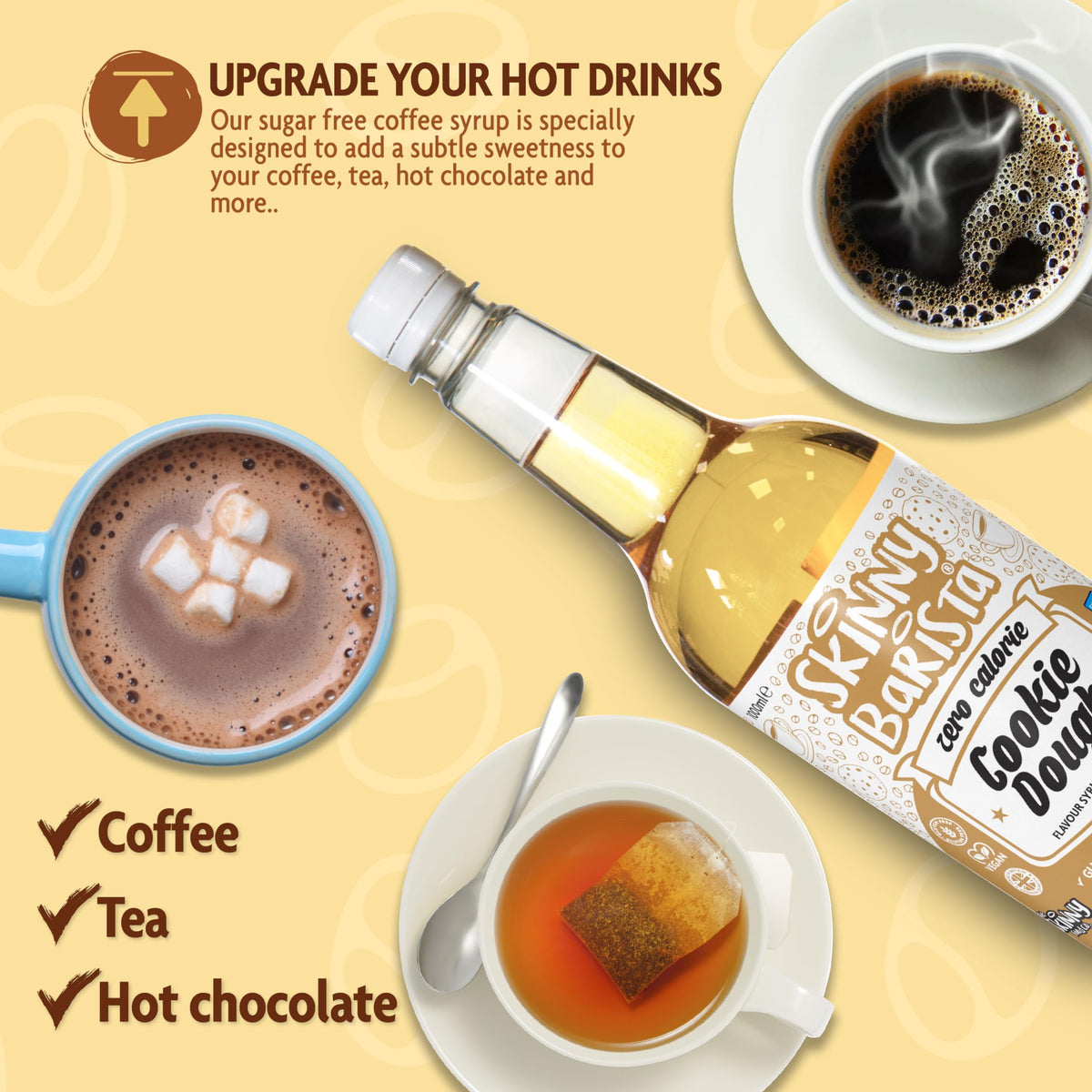 Skinny Food Co Butterscotch Syrup Zero Calorie 1L - Sugar Free Coffee Syrup