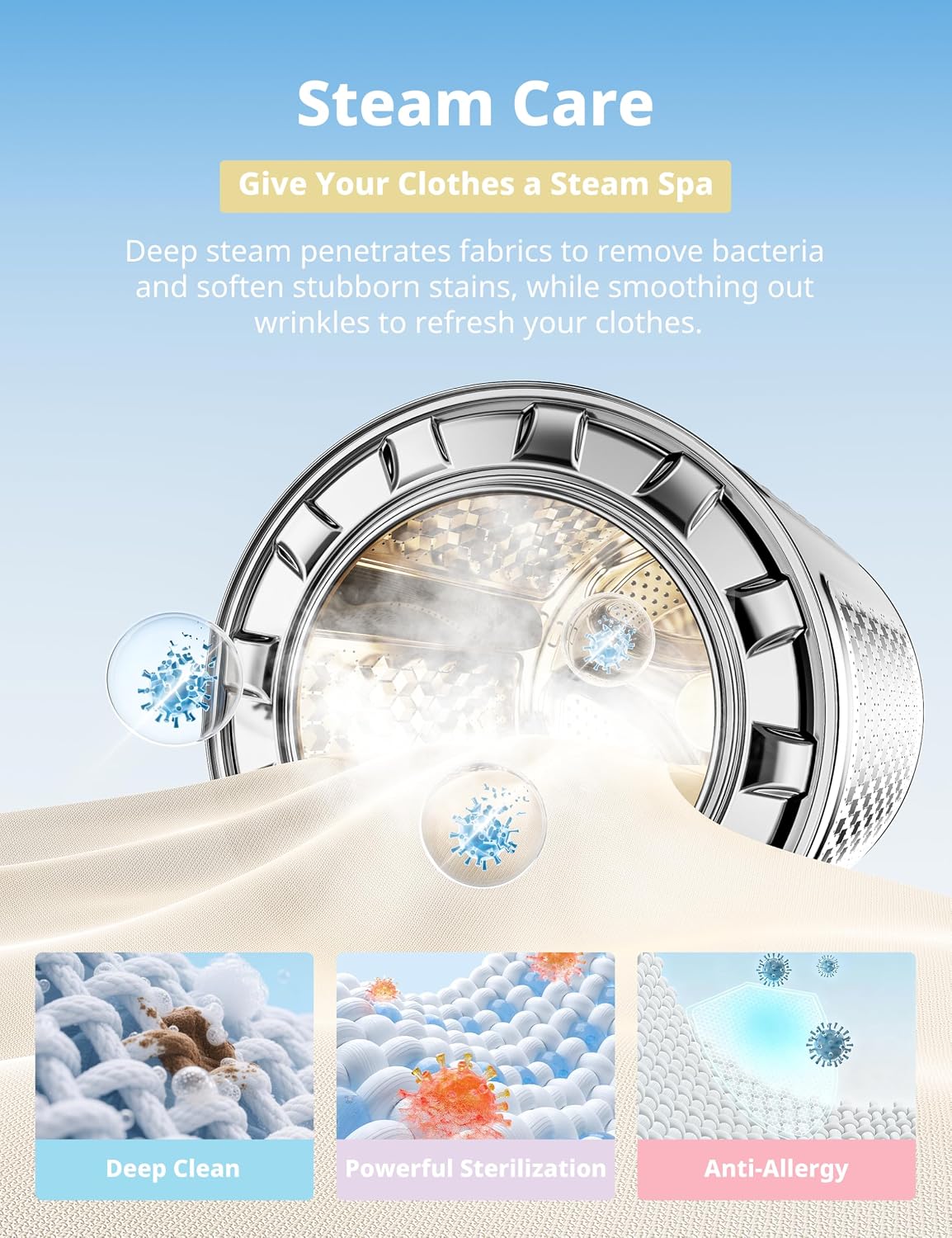 COMFEE' 10kg/7kg Washer Dryer Machine 2 in 1 Energy Class A BLDC Motor