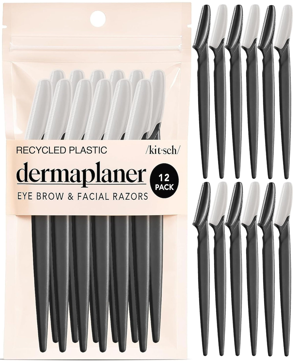 Kitsch Dermaplane Razor for Women Face 12pcs – Terracotta