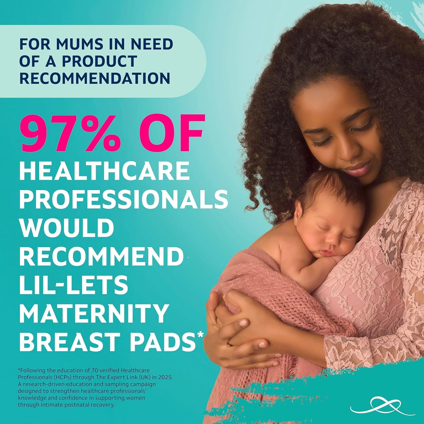 Lil-Lets Maternity BreastPads, X 120 Count, Disposable Nursing Pads, for Breastfeeding Mums, Individually Wrapped, Ultra Slim & Absorbent, 4 Packs