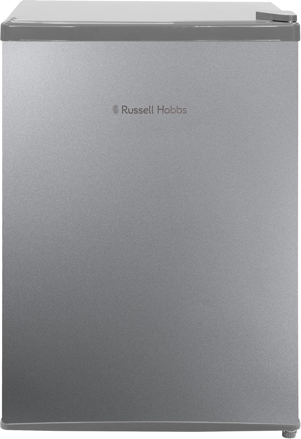 Russell Hobbs Table Top Larder Mini Fridge 66L Capacity, Reversible Door & Adjustable Feet, 0 to 8 Degrees Manual Temperature Control, Silver RH67TTLF0E1SS