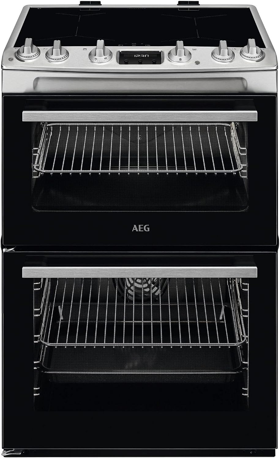 AEG Double Cavity Cooker CIX6540ACM, 77/39 L, Induction Hob