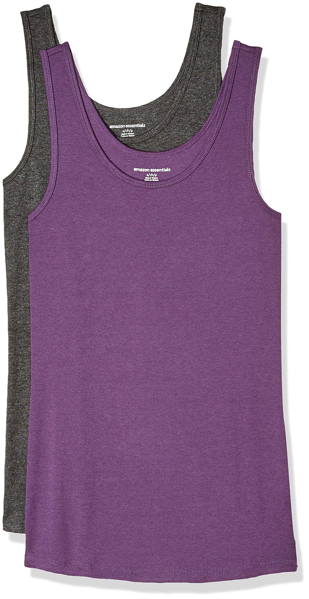 Amazon Essentials Women's Slim-Fit Vest, Pack of 2