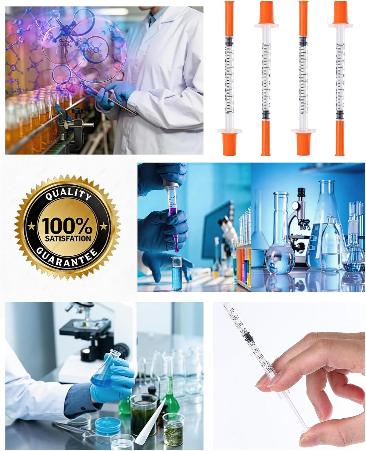 10 Pcs 1ml 30G 8mm Plastic Multiple Uses Measuring Tools