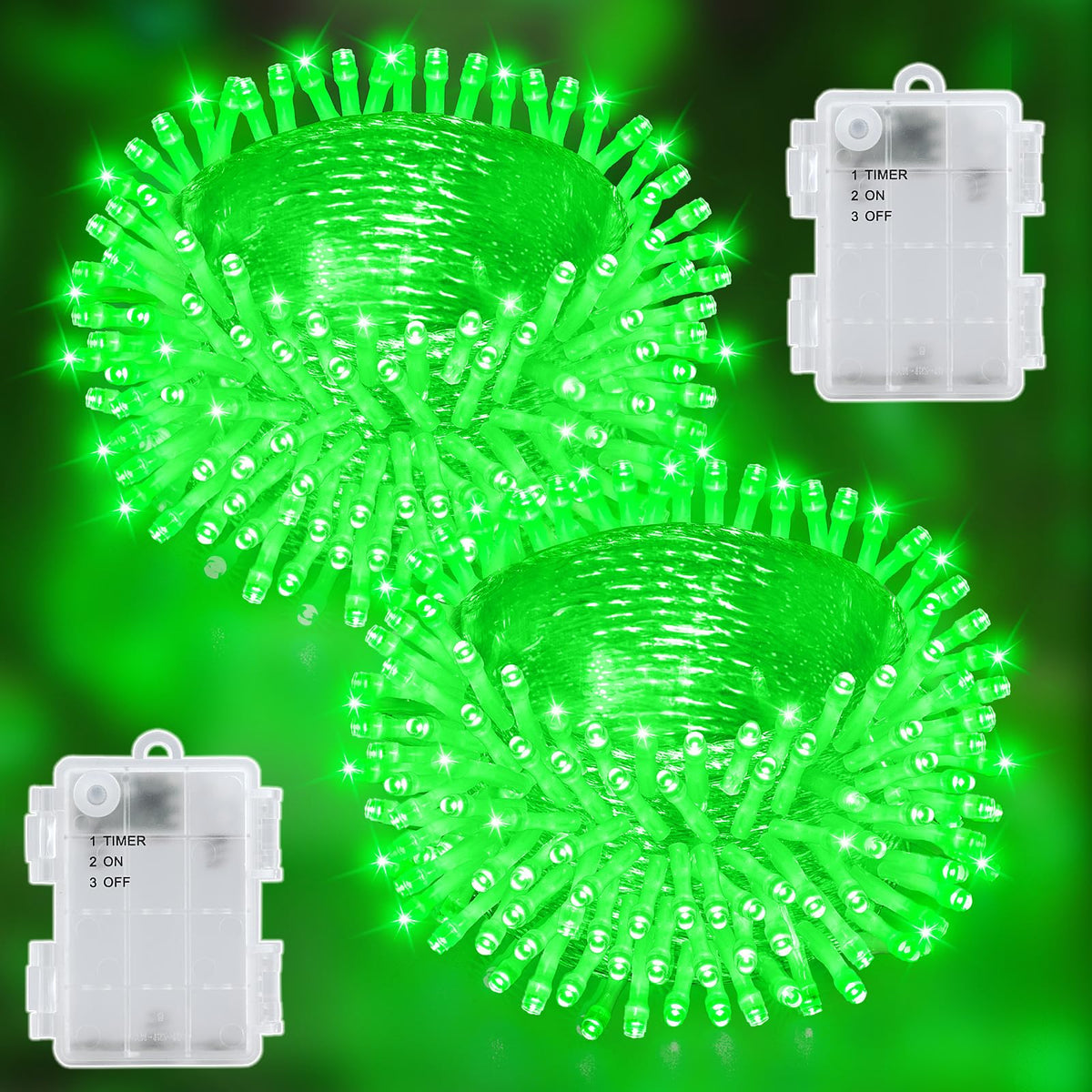 Dalugo Battery Fairy Lights, 3M 30 LED Warm White String Lights with 6h Timer, IP65 Waterproof Battery Powered Fairy Lights for Indoor Outdoor Christmas Decorations