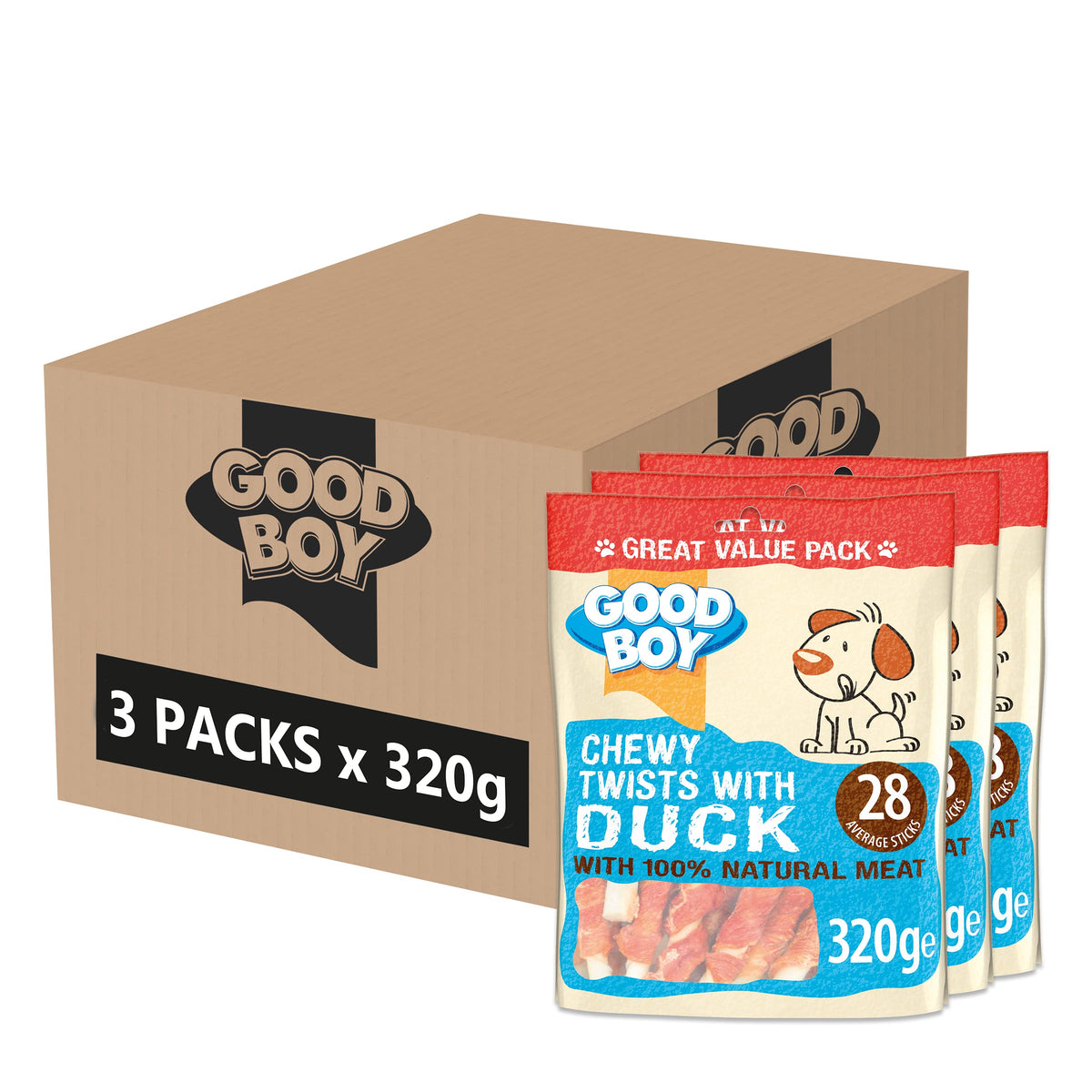 Good Boy Chicken & Hide Twisters Dog Treats 220g