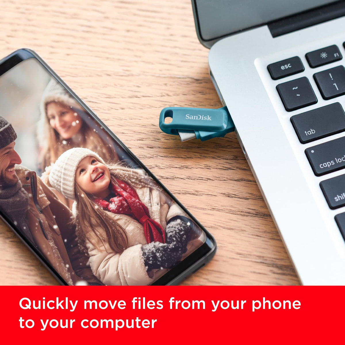 SANDISK Ultra Dual Drive Go 128GB, USB-C & USB-A, Up to 400MB/s Read Speeds
