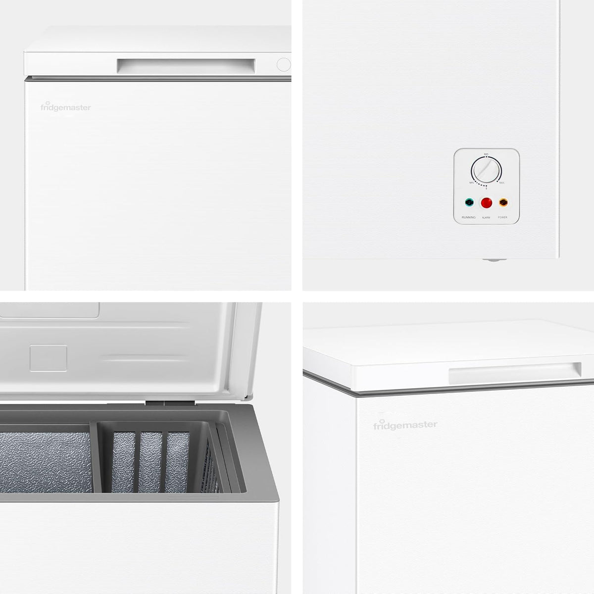 Fridgemaster White Chest Freezer, 97L Capacity, MCF100E， Freestanding, Mechanical Control, Winter Guard (-15°C), Low Noise 38dB, Basket Storage 858 (H) x 578 (W) x 444 (D) mm