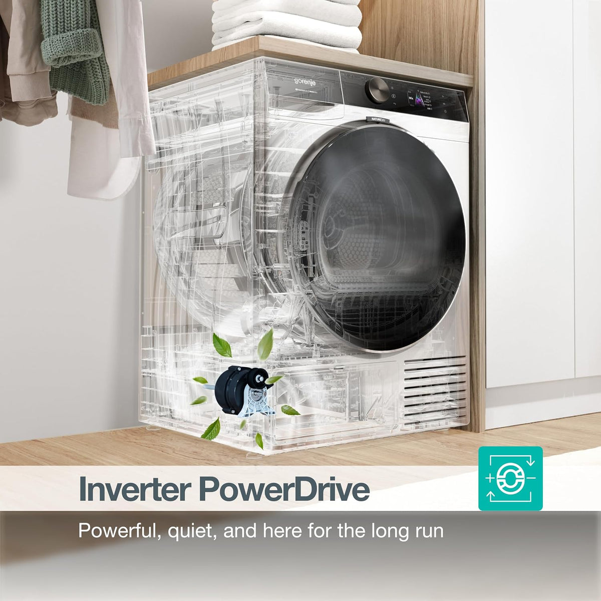 Gorenje DG2P8E/UK 8 kg Freestanding Heat Pump Tumble Dryer, White