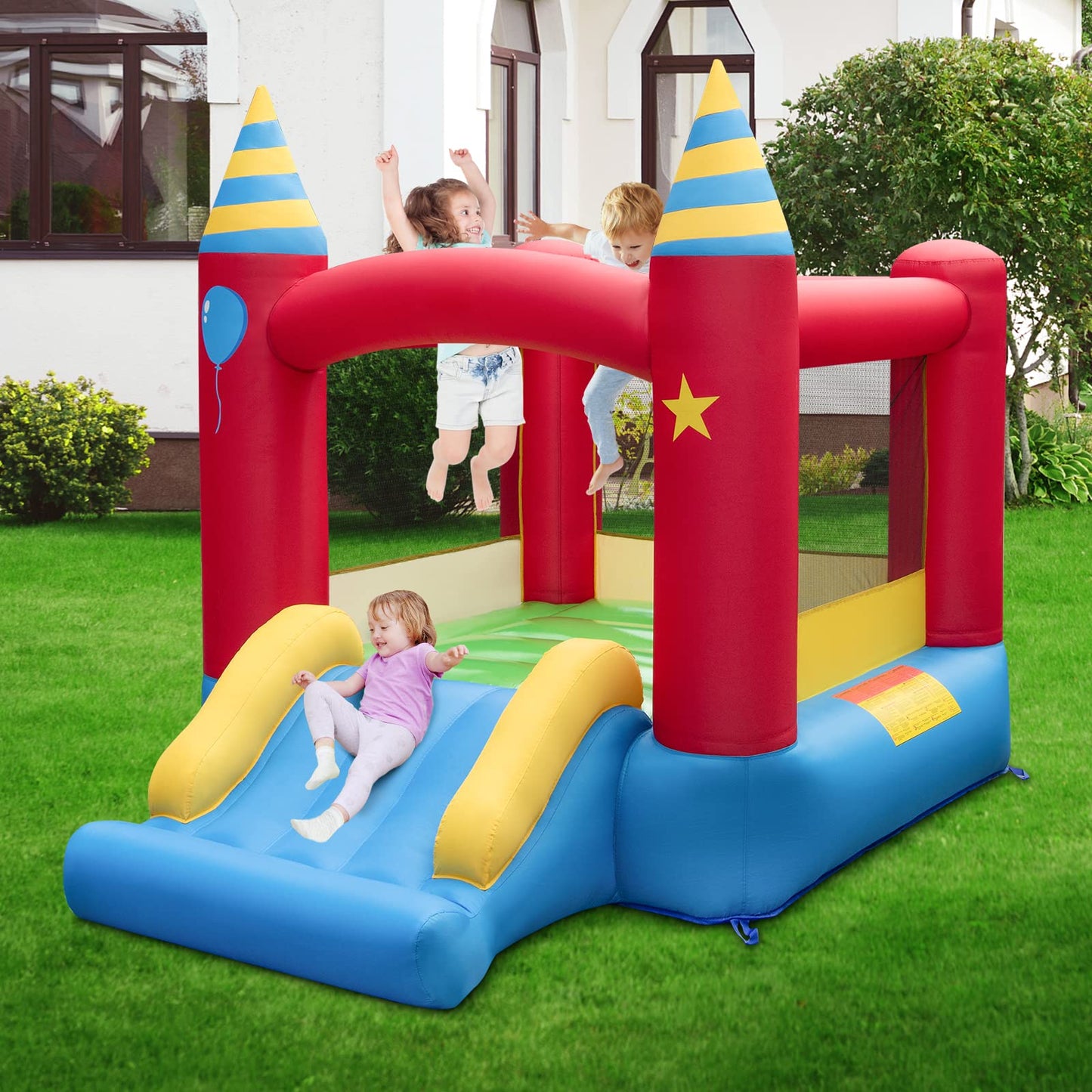 Maxmass Kids Inflatable Bouncy Castle with Slide — 260x205x190cm | Ages 3-10