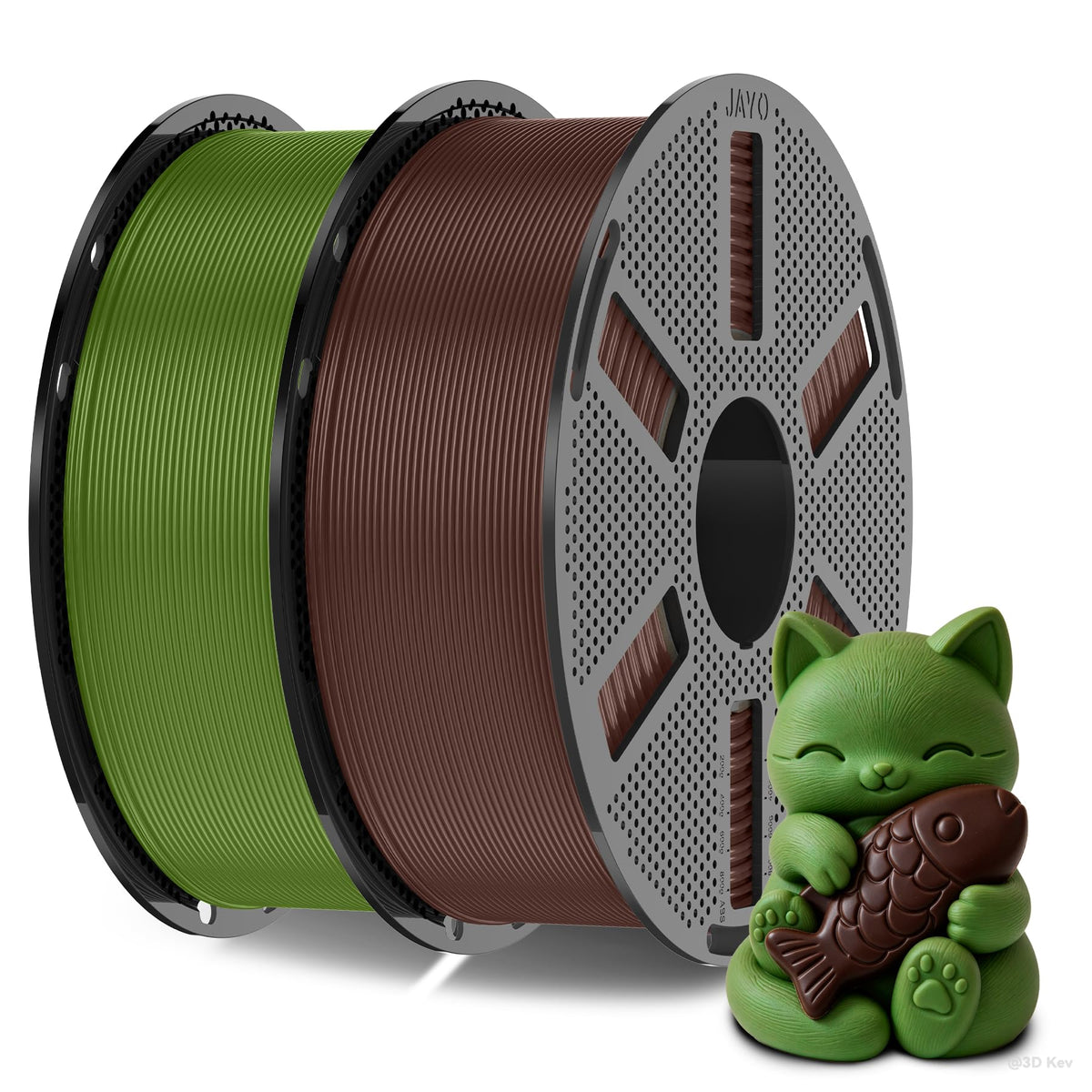 JAYO PLA 3D Printer Filament 1.1KG Black, PLA Filament 1.75mm, Dimensional Accuracy +/- 0.02mm, Neatly Wound Filament, Fits Most FDM Printer.