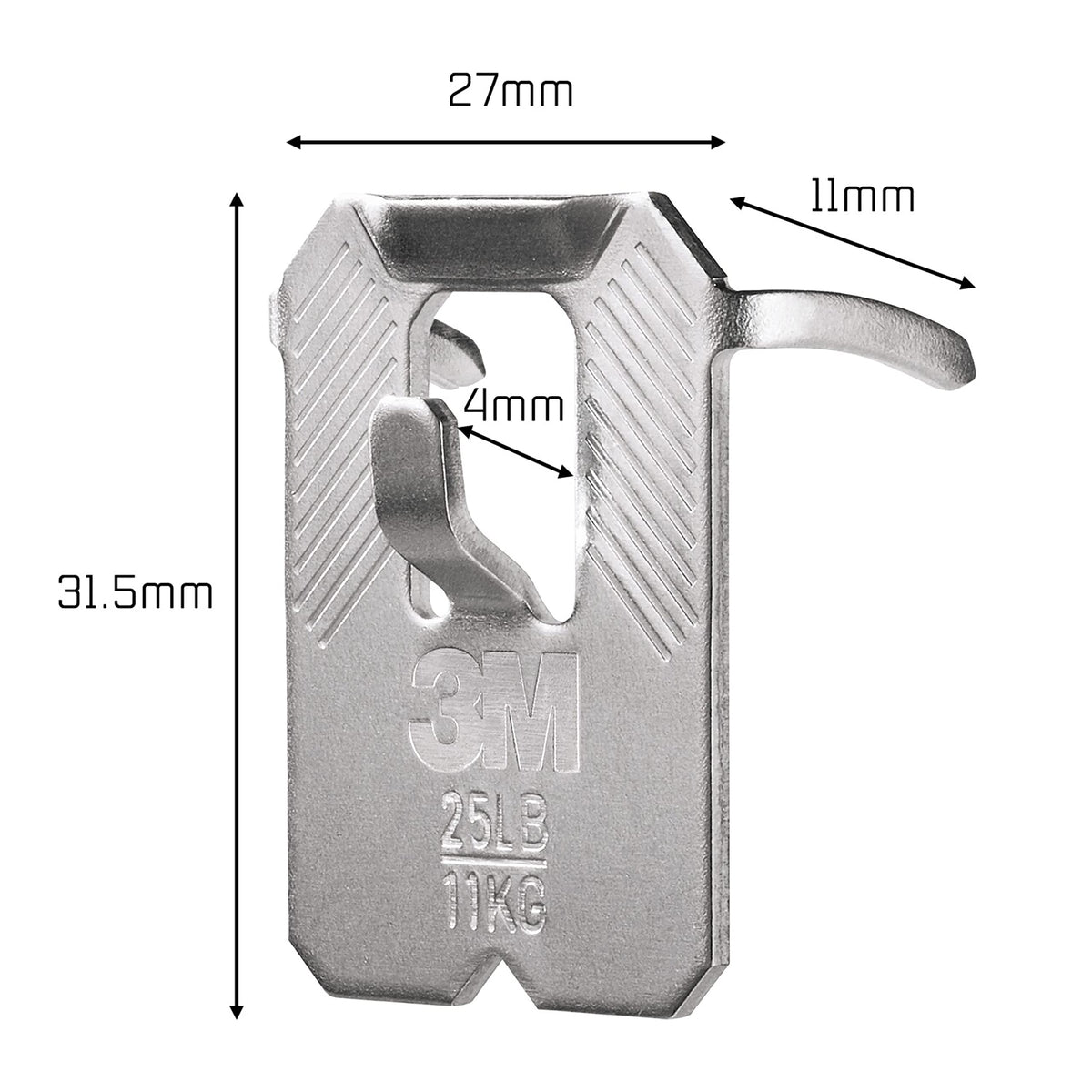 3M Claw Plasterboard Picture Hanging Wall Hooks For Hanging Home Décor, 4 Hangers, Holds up to 7 kg - Ideal for Heavyweight Items