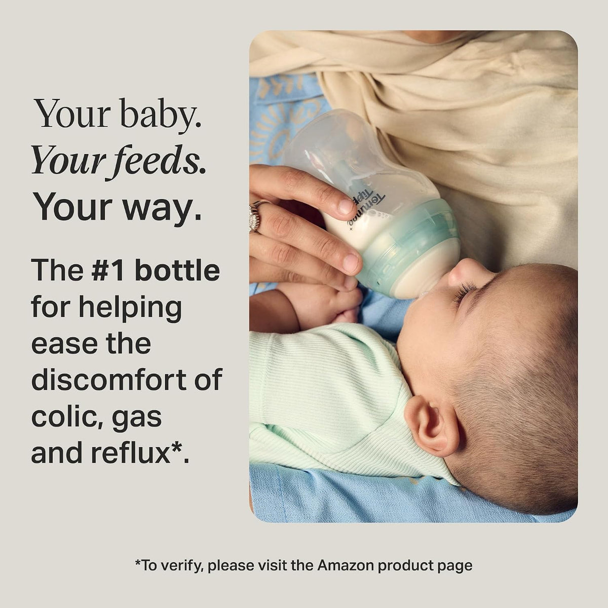 Tommee Tippee Advanced Anti-Colic Baby Bottle Breast-Like Teat 0m+ 260ml