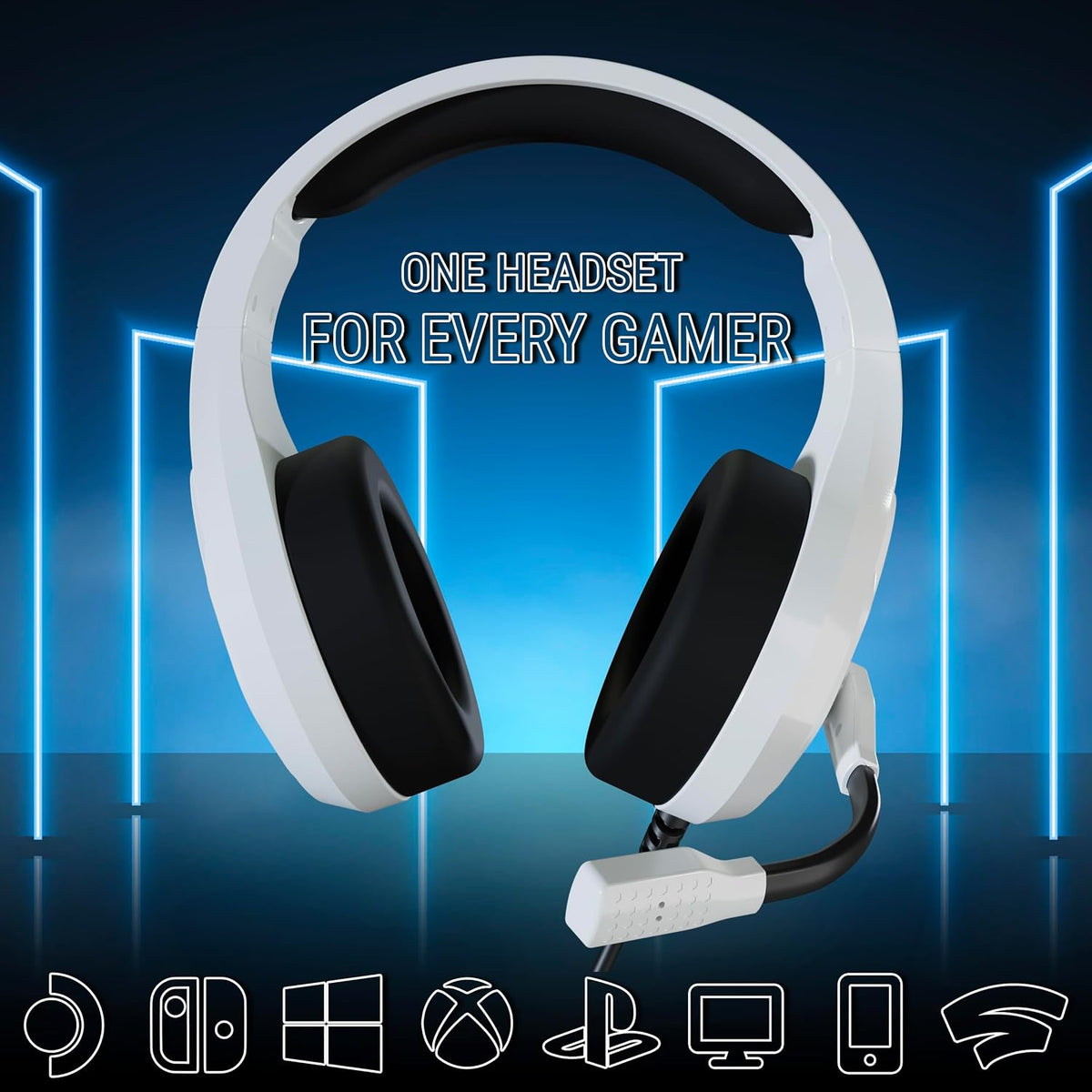 Orzly Gaming Headset for PC and Gaming Consoles compatible with PS5, PS4, XBOX SERIES X | S, XBOX ONE, Nintendo Switch & Steam Deck with noise cancelling mic - RXH-30 Siberia Edition