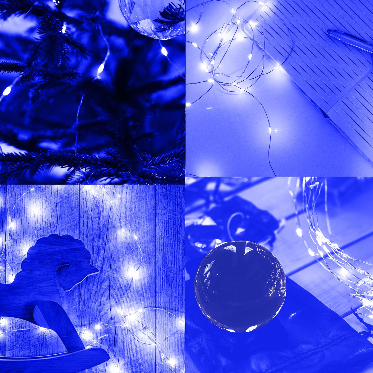 Jsdoin Fairy Lights, 6 Pack 2m 20 Led Battery Operated String Lights Copper Wire Light for Indoor Outdoor Lighting, Bedroom, Wedding Decor, Party, Christmas, Tree Decoration (Warm White)