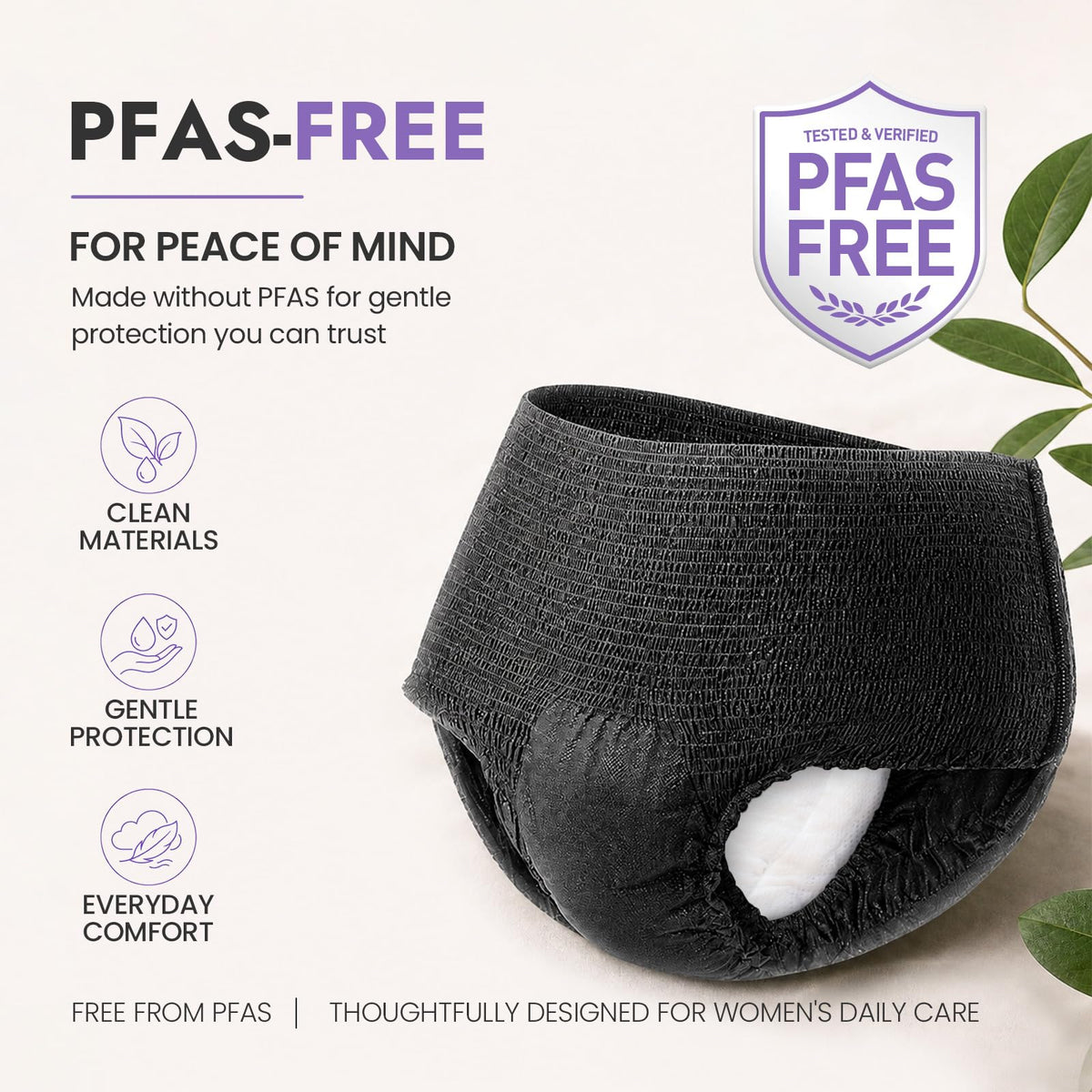 MOLLIS Disposable Period Pants Heavy Flow, Postpartum Underwear L/XL 8 Ct