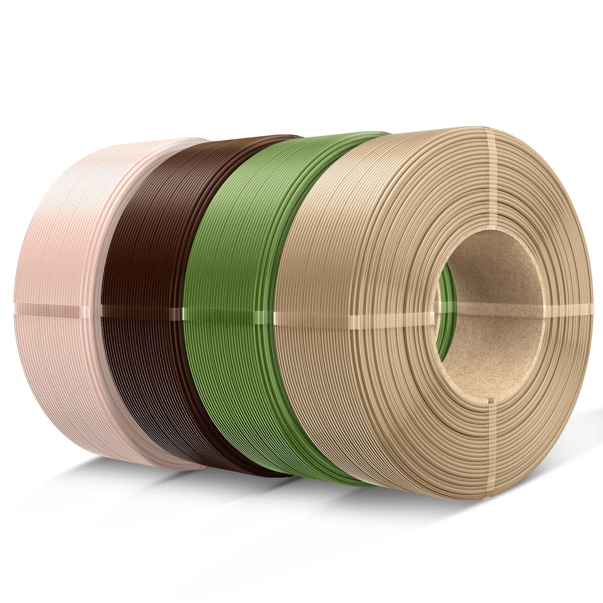 SUNLU 3D Printer Filament PETG Filament Refill 1.75mm,Suitable for SUNLU Third-Generation Reusable spools,Dimensional Accuracy +/- 0.02 mm,1kg per Spool, Pack of 4,4 Black