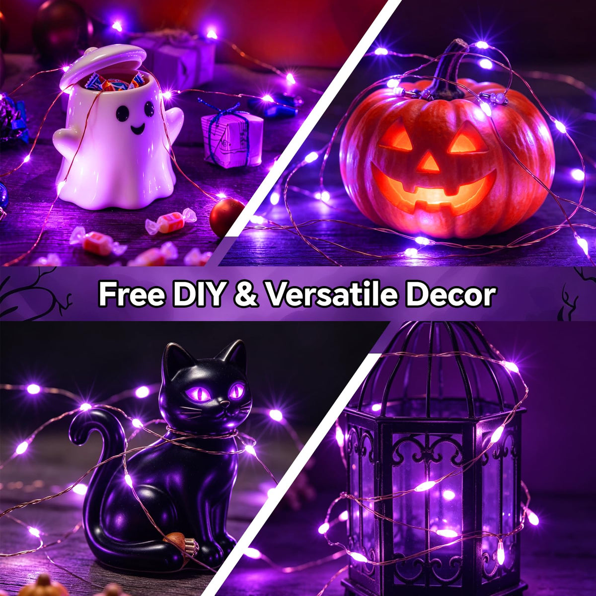 60LED 6m Fairy Lights Battery Operated, Battery Powered String Light Indoor