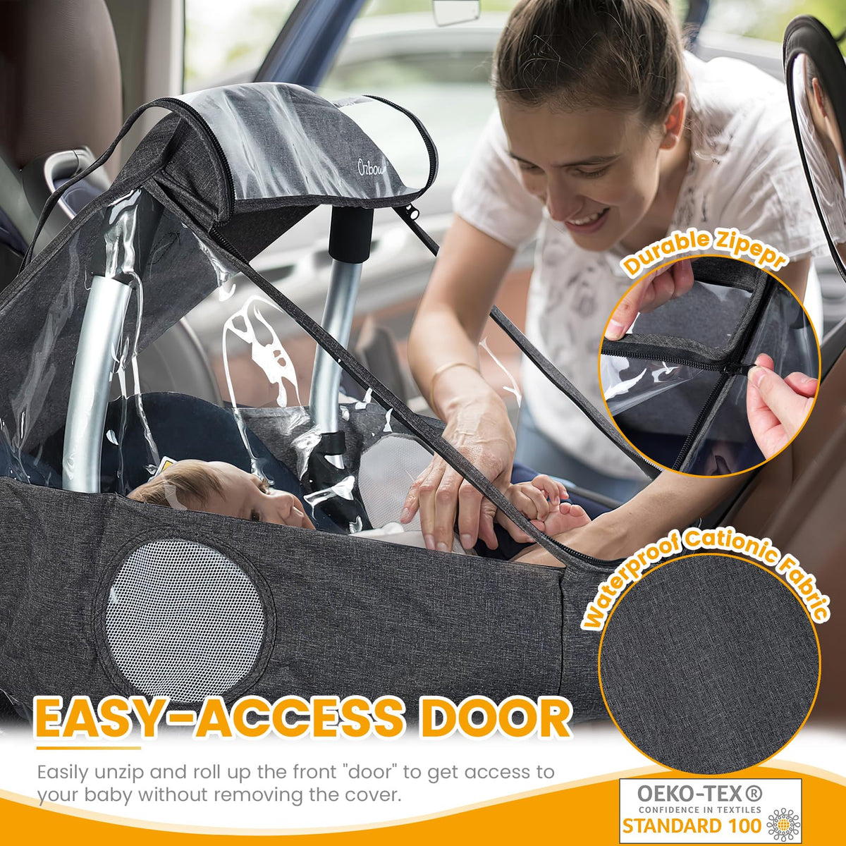 Orzbow Universal Rain Cover, Easy Access Door