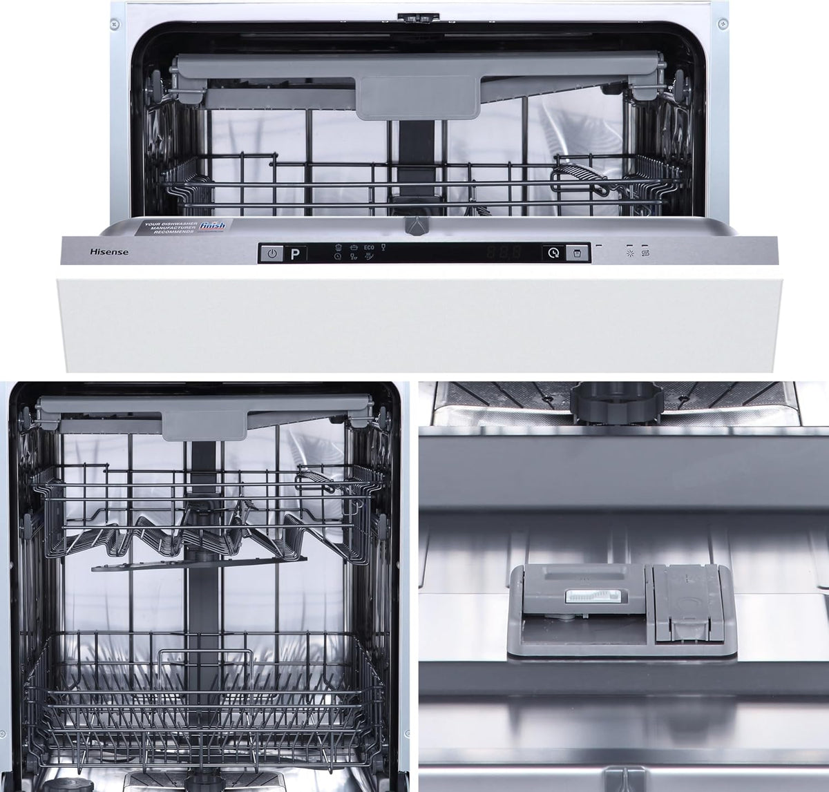 Hisense Fully Integrated Standard Dishwasher - Silver with Fixed Door Fixing Kit HV623D15UK - D Rated
