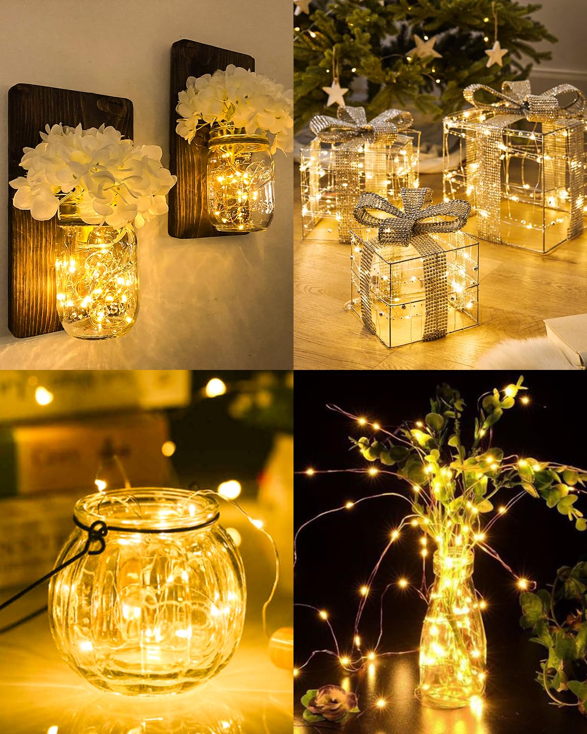 Kolpop 6 Pack Bottle Lights Battery Operated, Warm White Bottles Top Light