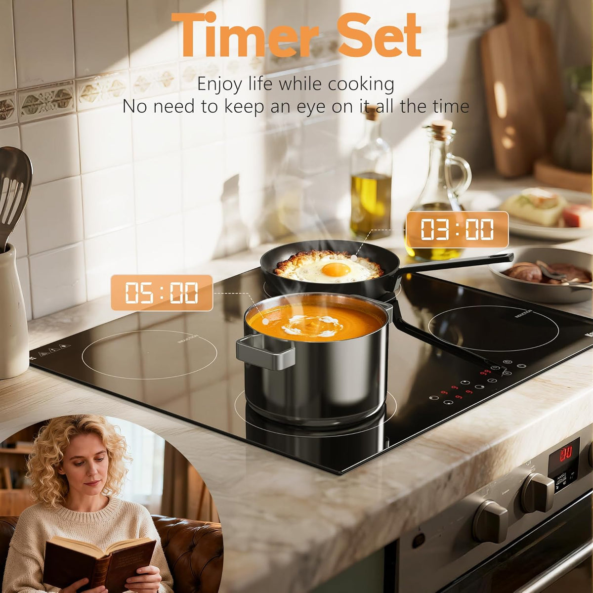 Karinear Built-in Induction Hob 4 Zones 60cm