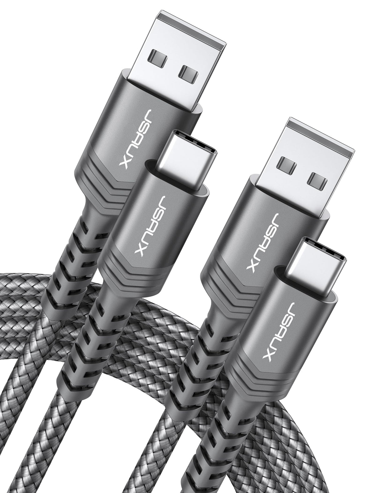 JSAUX USB C Cable for iPhone 18 Pro Carplay, Samsung Galaxy, 2m 2-Pack, Red