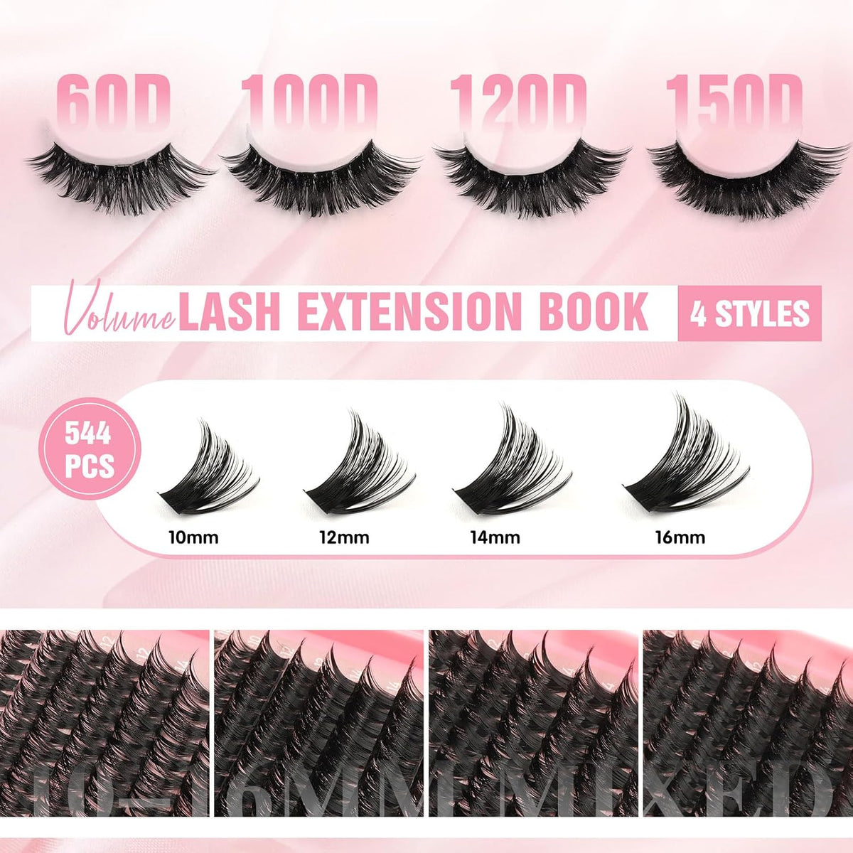 Sixstarhair Individual Eyelashes Kit Lash Clusters with Glue and Remover