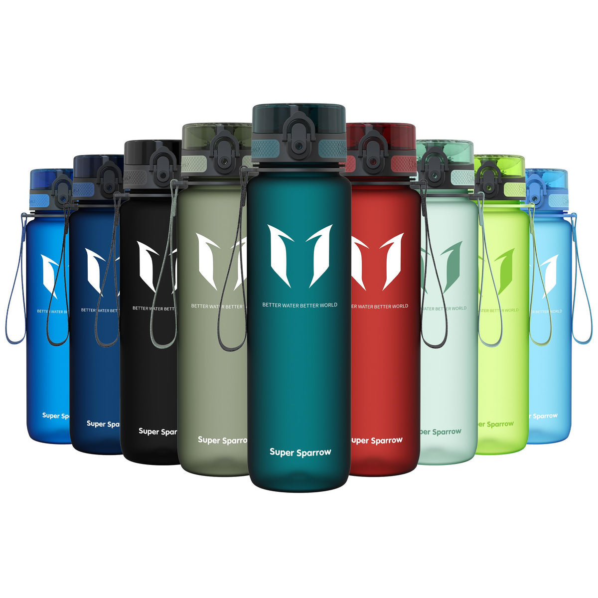 Sparrow Water Bottle 500ml/750ml/1L BPA-Free Tritan Drinks Bottle One-Click